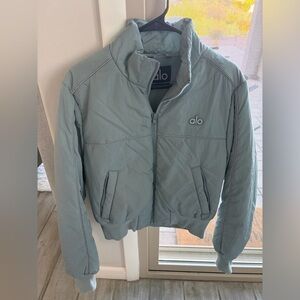 ALO Yoga Women's Light Blue Bomber Jacket